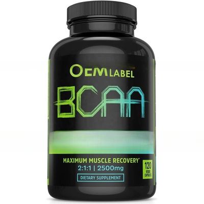 Bodybuilding Supplements OEM Muscle Recovery BCAA Amino Powder Pills  Chain Amino Acids 2:1:1 BCAA Capsules