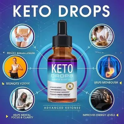 OEM Keto Drops Appetite Suppressant Weight Loss Organic Vegan BHB Keto Drops Liquid  Promotes Skinny Speed Up Ketosis