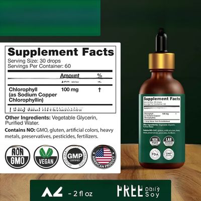 OEM Private Label Oral Liquid Chlorophyll Herbal Extract 6000 mg - Premium Liquid Chlorophyll Energy Drink Formula