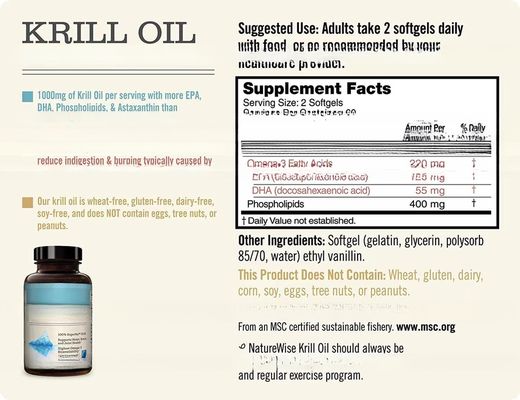 Private labelSkin Whitening Astaxanthin  Krill Oil Softgel Capsule Fish Oil Softgels for Energy Supplement