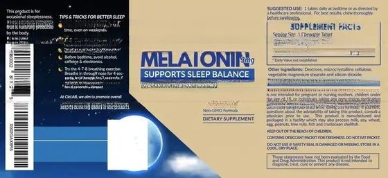 Sleep supplement melatonin capsules advanced sleep support containing melatonin for insomnia for private labeling