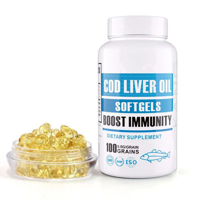 OEM Dietary Supplement  private label Cod Liver Oil rich EPA and DHA softgel for food supplement