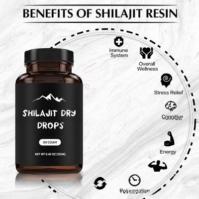 Wholesale private label OEM Factory Supply Shilajit Extract shilajit extract powder Shilajit vegetarian capsules