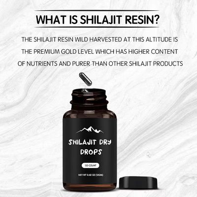 Wholesale private label OEM Factory Supply Shilajit Extract shilajit extract powder Shilajit vegetarian capsules