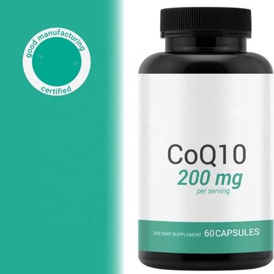 OEM CoQ10 Supplement Coenzyme Q10 200mg Capsules Ubiquinol Powder Capsules Coq10 Softgel Vegan Heart Health Energy Booster