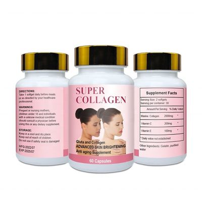 OEM Natural anti aging capsule collagen capsules for skin whitening