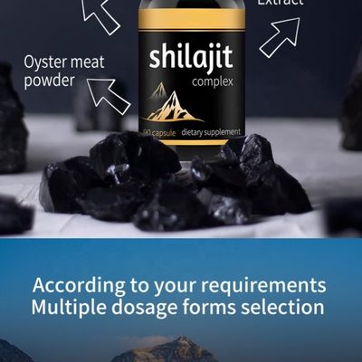 Private Label shilajit extract tablets Supplement shilajit capsules