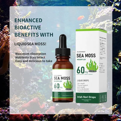 OEM brand private label Herbal extract Sea moss liquid drops Supplement Immune Support