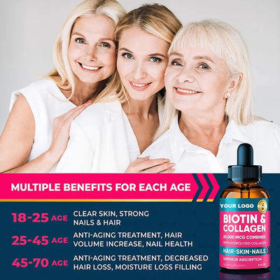 high quality private label liquid collagen for women with biotin for beauty skin