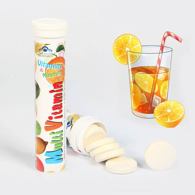 GMP Certified Multivitamin Nutritional Supplement OEM Sweet Orange Vitamin C Effervescent Tablets