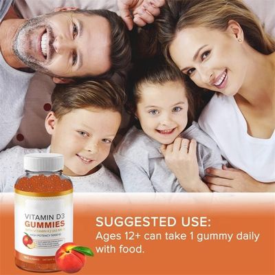 private label  candy gummy custom logo Supports Calcium Absorption gummy candies vitamin D3 candy gummies