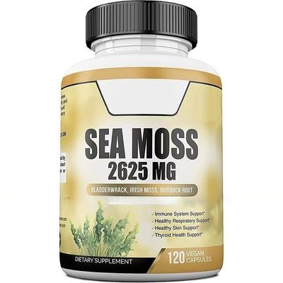 Wholesale Private label Healthcare sea moss capsule Vitamin C rich organic irish moss Health Strength Immune Detox Energy