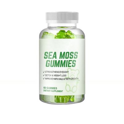 Wholesale Private label sea moss gummies  Plus Organic Bladderwrack and Burdock Root Vegan Thyroid Support Detox &amp; Gut