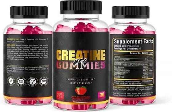 Wholesale Custom Label  creatine Gummies Work Out Energy Gummies Muscle Builder Muscle creatine Gummies