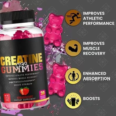 Wholesale Custom Label  creatine Gummies Work Out Energy Gummies Muscle Builder Muscle creatine Gummies