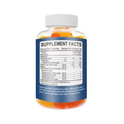 Private label OEM Vitamins Supplement Multivitamin Gummies For Kids  With Vitamin B1 B12 C D3
