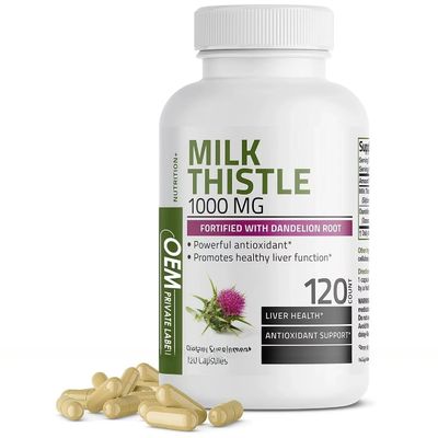 Private label Milk thistle capsules Protect the liver detoxify the face for healthcare