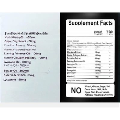 Private label Sheep Placenta softgels rich Polypeptide protein substance  Skin Whitening beauty product