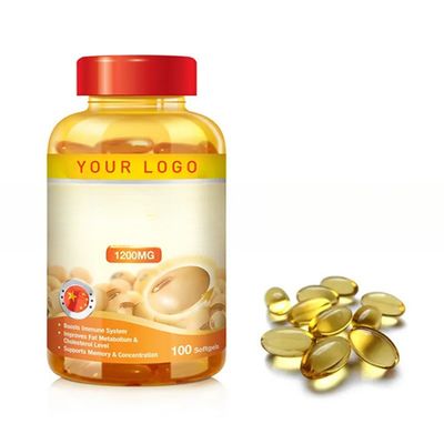 Private Label Nutritional Supplements 1200mg Soy Lecithin Softgels Capsule improve hair beauty products