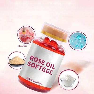 Factory Natural Health Food Rose oil soft capsule  Extract Skin Whitening with Vitamin C capsule