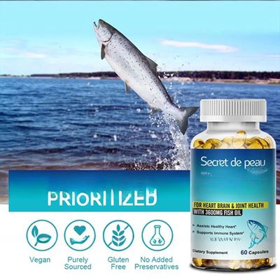 OEM/ODM Dha  Triple Strength Fish Oil Omega-3 Fish Oil 1400 mg  850 mg Active Omega-3